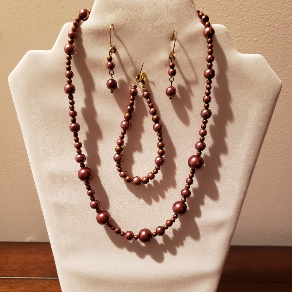 Brown Pearl Jewelry Sets